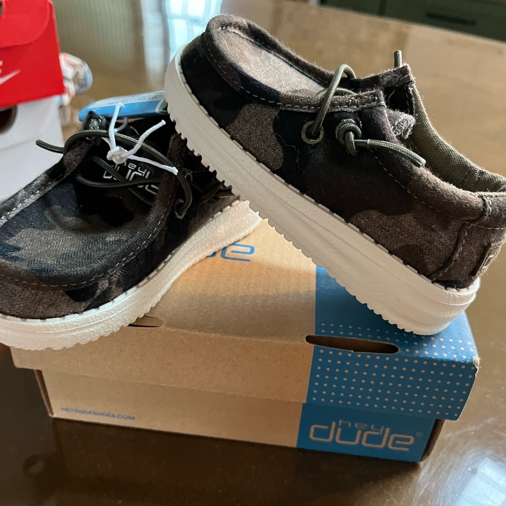 Hey dude Wally toddler linen camo 6